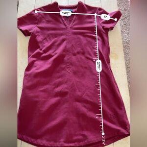 Lauren James Maroon Short Sleeve Casual Dress – Size S (NWOT)